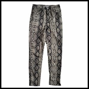 Zara Women's Snakeskin Patterned Cropped Pants Size 4